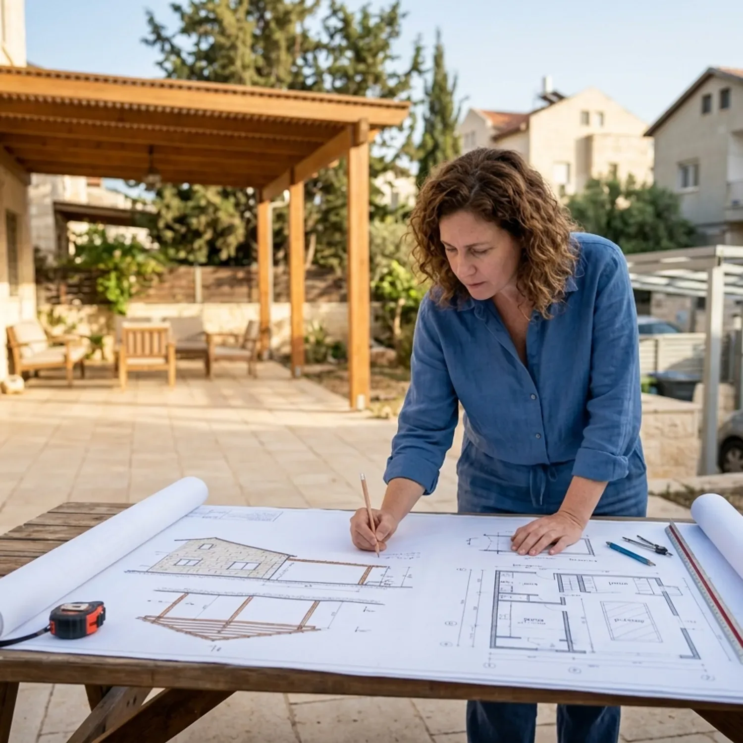 אישור בנייה בחצר: פרגולות, מחסנים וחניות