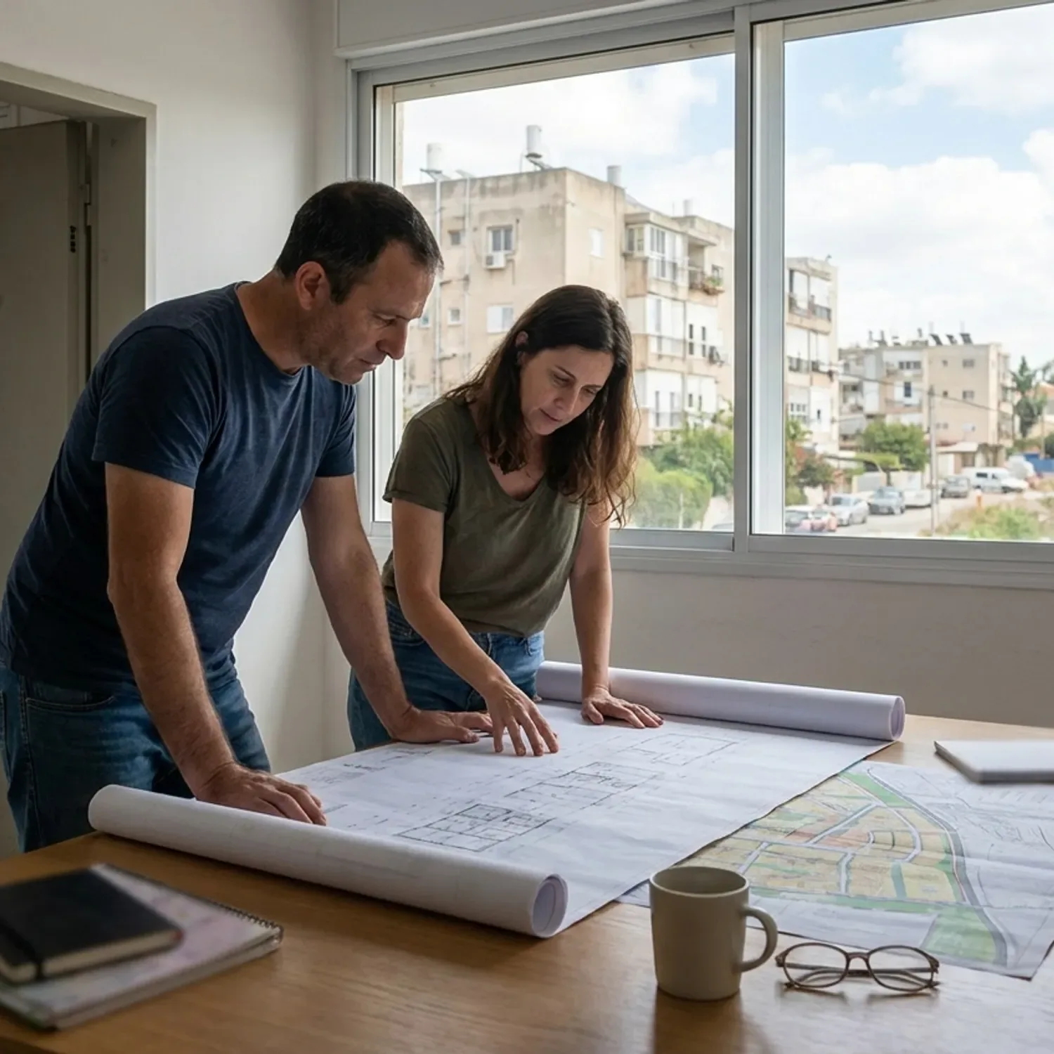 טבלה גרפית מעוצבת המציגה השוואה של עלות מול תועלת, המדגימה נכס לפני שינוי תב