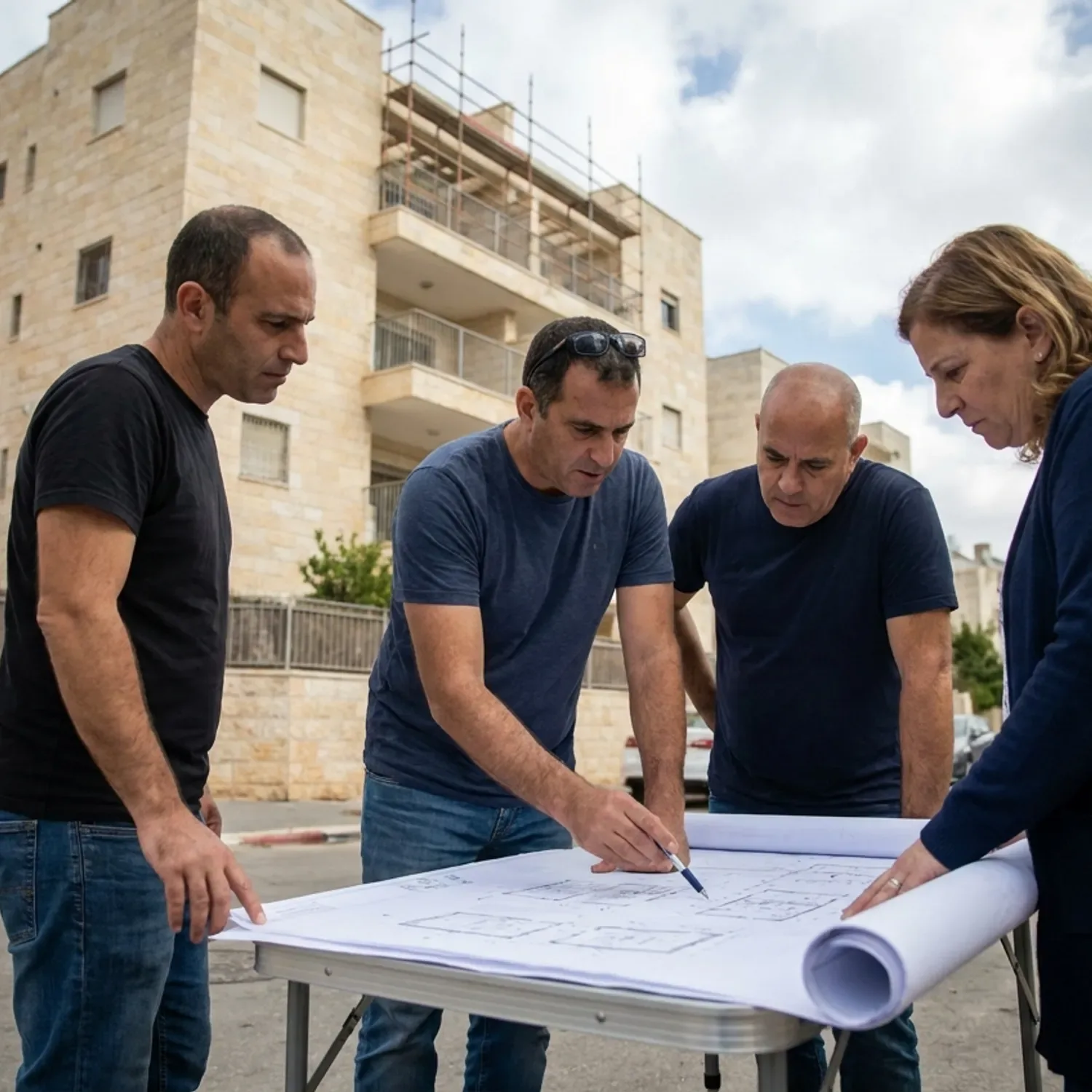 תרשים זרימה אנכי ומעוצב המציג את השלבים להכשרת חריגת בניה קבלת מכתב אזהרה, פניה למשרד אדריכלים, בדיקת זכויות, הגשת היתר לוועדה וקבלת תעודת גמר חוקית