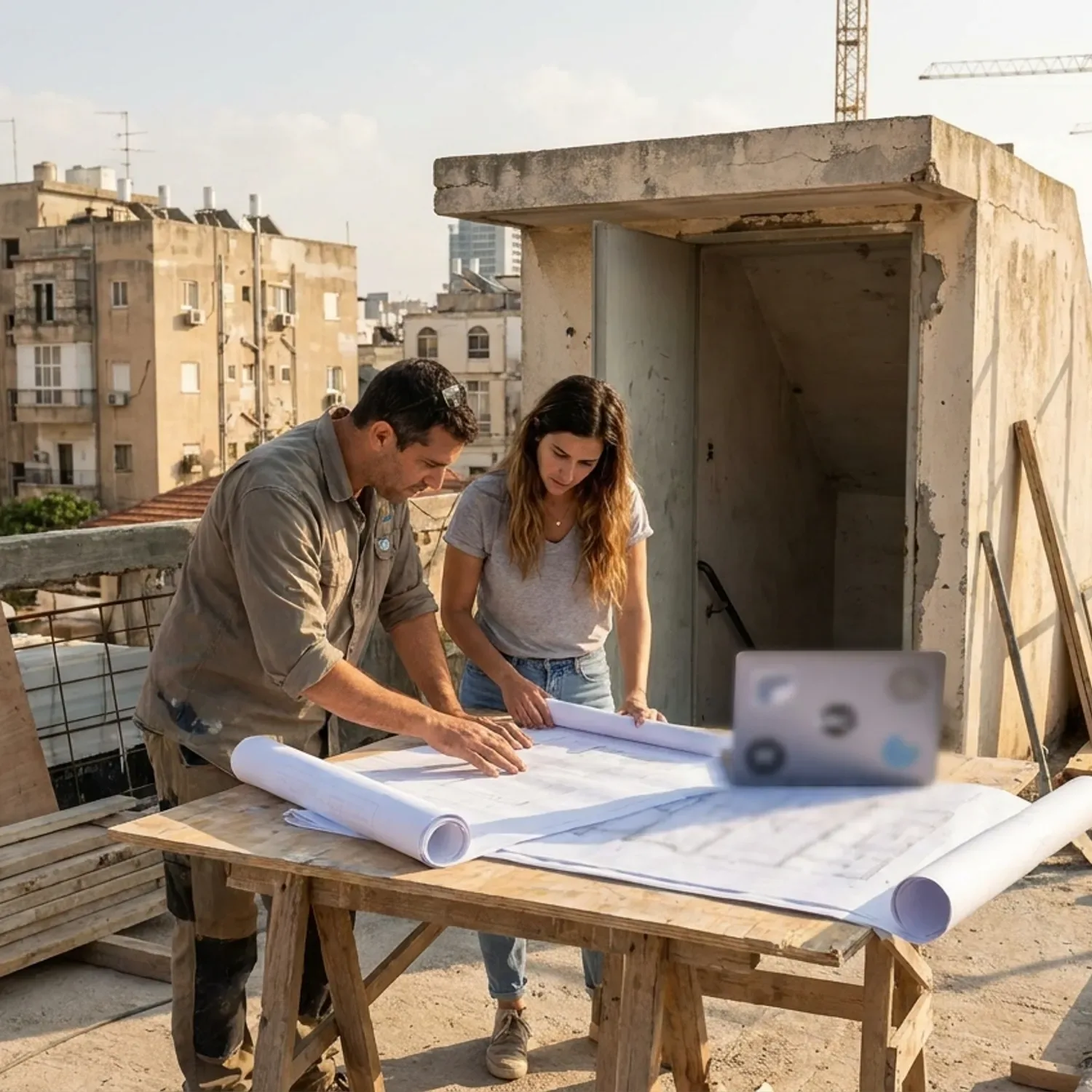 תרשים זרימה צבעוני וברור המסביר את השלבים של קבלת הסכמת שכנים בבית משותף החל מכינוס אסיפת דיירים דרך החתמת 75 אחוזים מבעלי הדירות ועד להגשת התוכניות