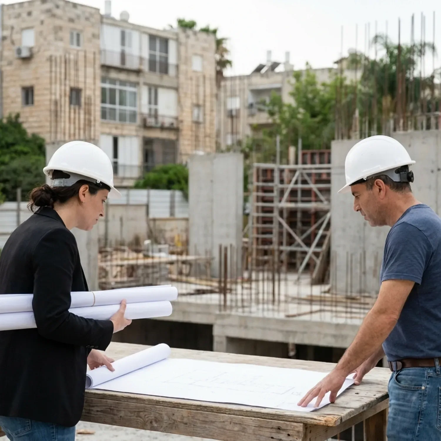 תרשים זרימה המתאר את נקודות התשלום לאורך התהליך: תשלום מקדמה לאדריכל, תשלום למודד, תשלום 20% אגרה בפתיחת תיק, תשלום יועצים, ולבסוף תשלום היטלי השבחה ויתרת אגרות לפני קבלת ההיתר